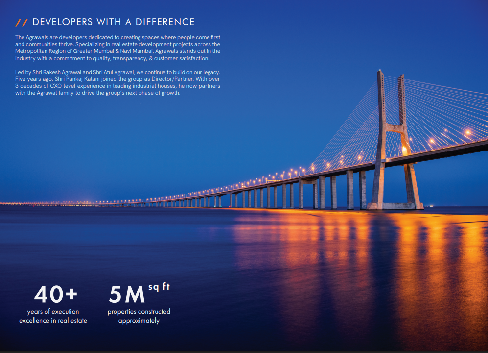 Night view flying bridge over water at Agrawals Phoenix · Bandra East – Kherwadi · Codename Aarambh