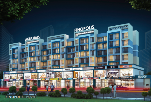 Luxury mall-type blue building beside road at Agrawals Phoenix · Bandra East – Kherwadi · Codename Aarambh