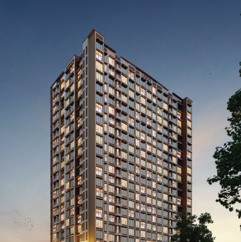 Luxury mirror building with surrounding smaller buildings at Agrawals Phoenix · Bandra East – Kherwadi · Codename Aarambh