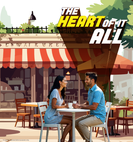 Outdoor cafe coffee scene at Agrawals Phoenix · Bandra East – Kherwadi · Codename Aarambh