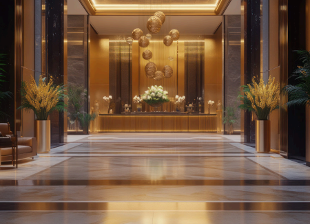 Luxury hotel style corridor at Agrawals Phoenix · Bandra East – Kherwadi · Codename Aarambh